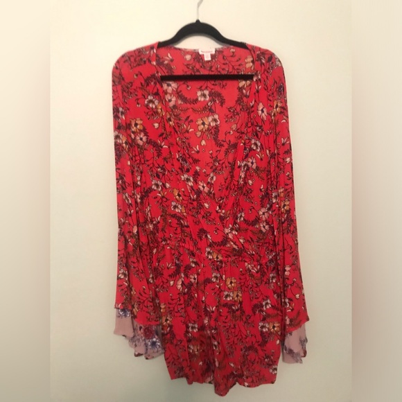 Xhilaration Red Floral Dress - Picture 6 of 6